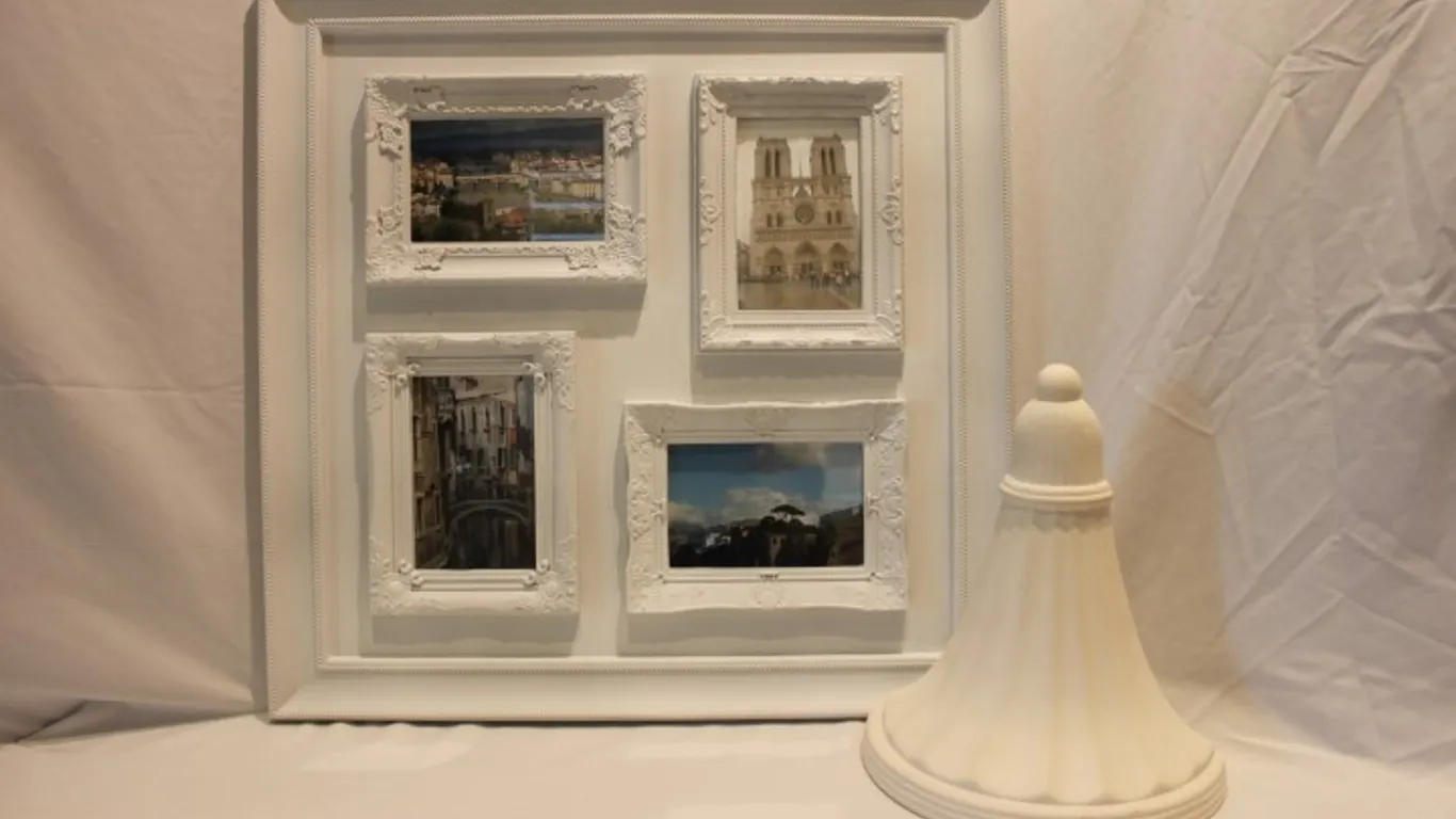 Multi-Photos Collage & Wall Sconce Shelf