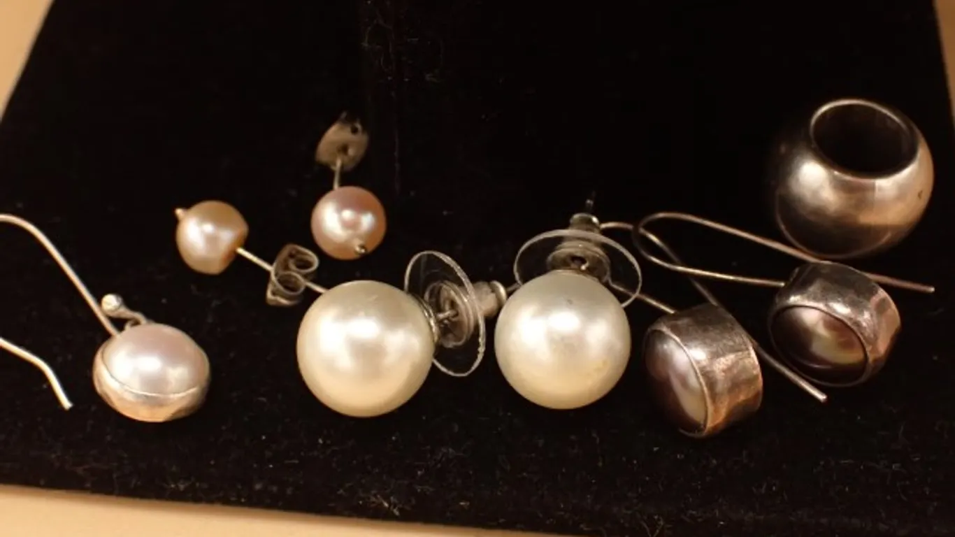 Sterling Silver and Pearl Earrings