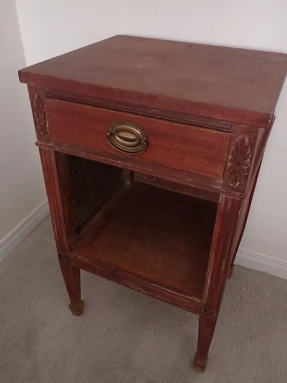 Vintage Federal Revival Mahogany Nightstand