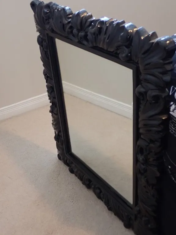 Black Framed Square Wall Mirror