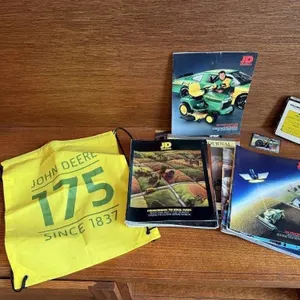 John Deere drawstring bag, magazines, 8 track