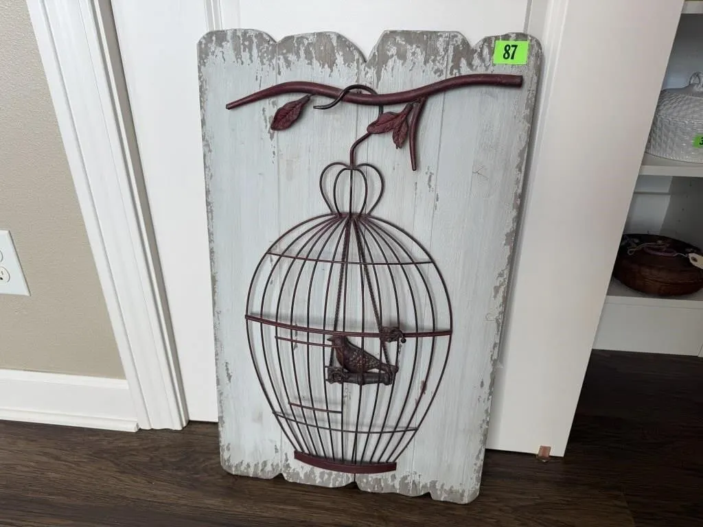Bird cage wall decor