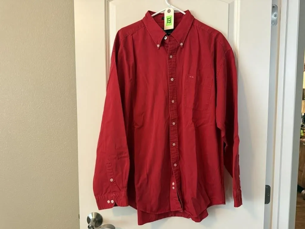 Colours red button up oxford shirt