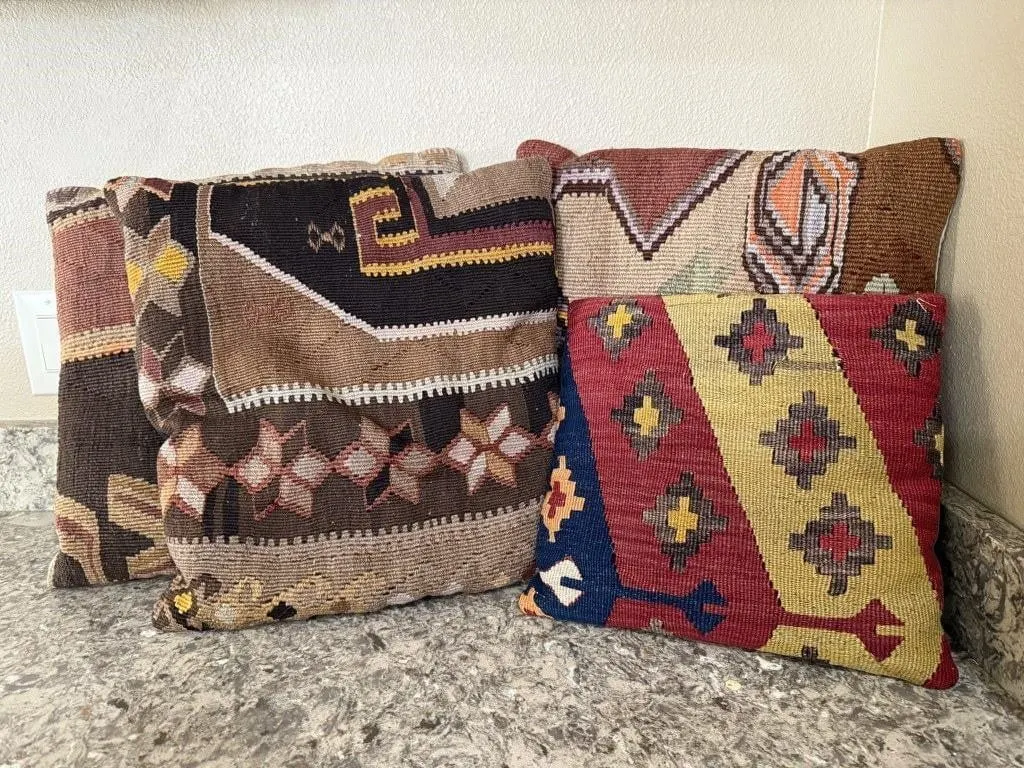 Boho tapestry pillows (4)