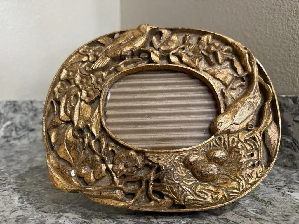 Ornate gold picture frame