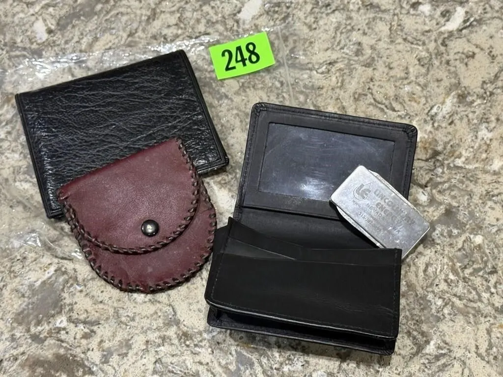 Wallets, coin purse, Lincolnway Energy money clip