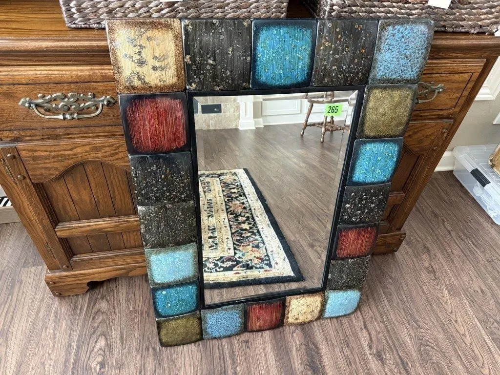 Metal wall mirror
