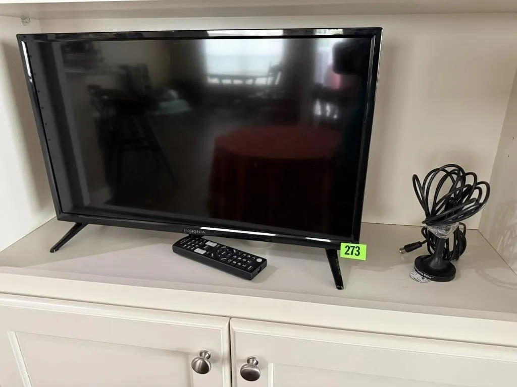 Insignia 24" LED television, antenna, remote