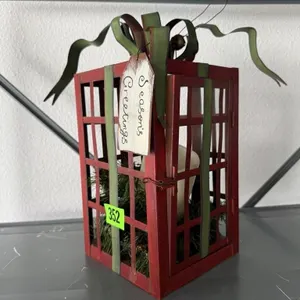 Season's Greetings present lantern