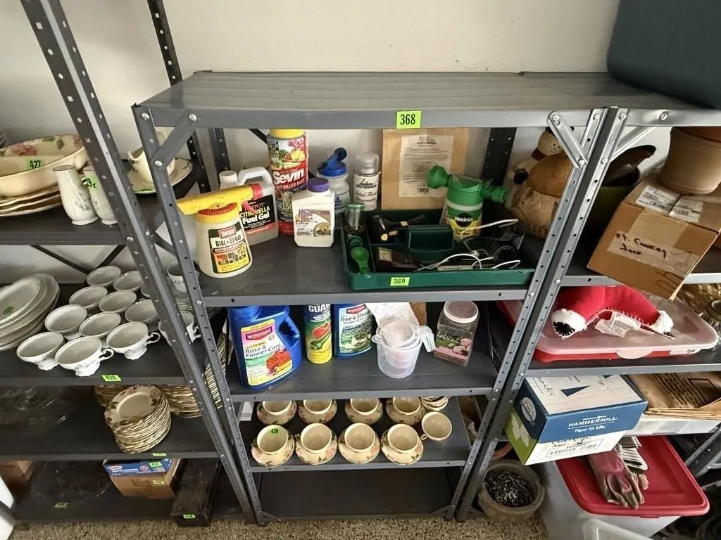 Metal shelving unit, no contents included