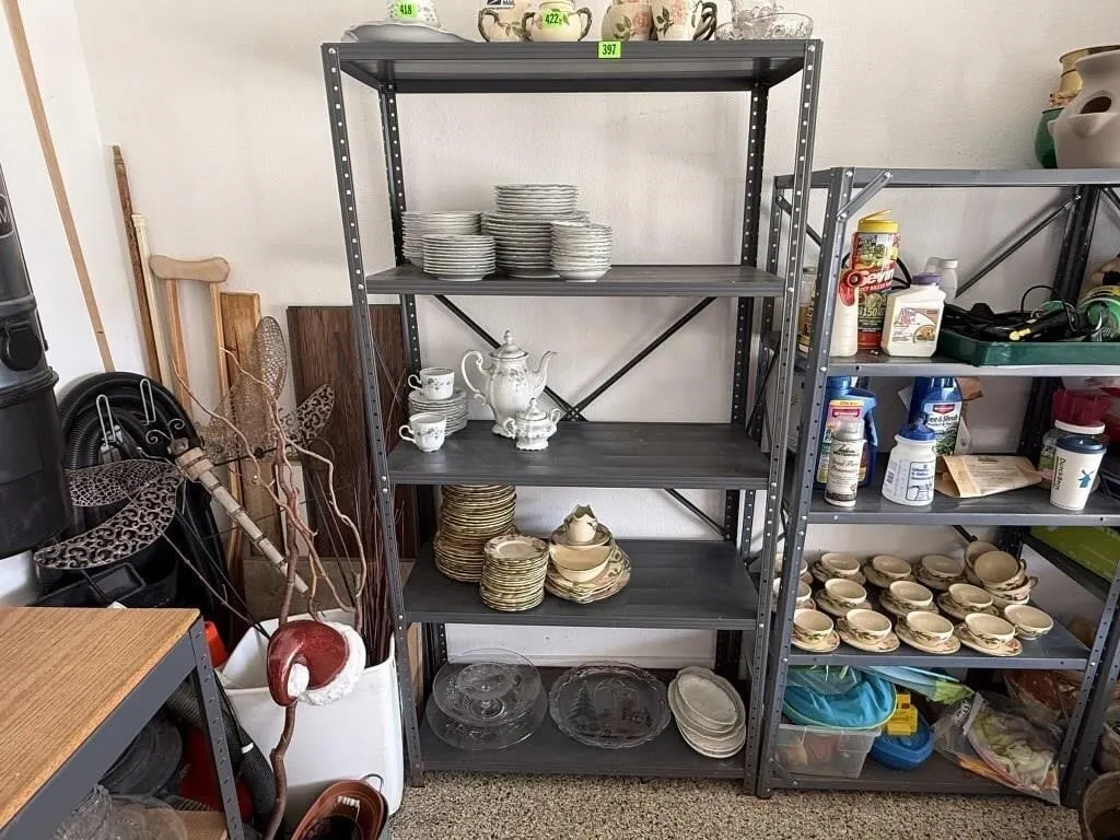 Metal shelving unit, no contents included
