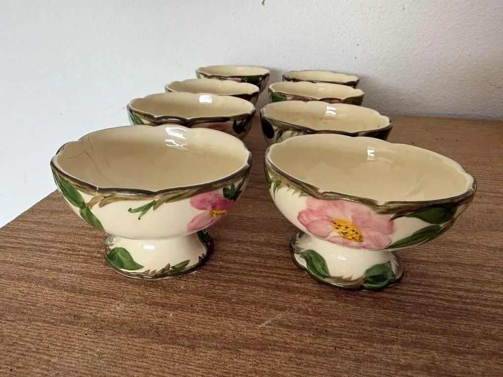 Franciscan Desert Rose Earthenware sorbet cups (8)