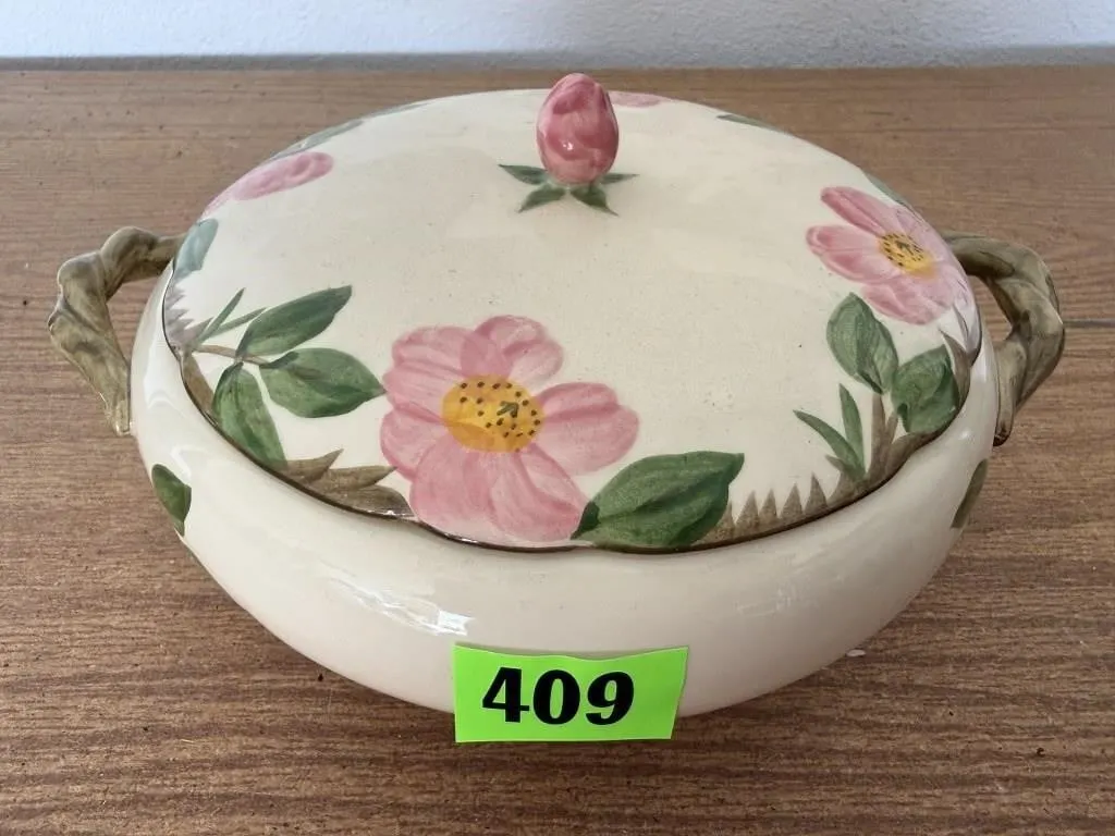 Franciscan Desert Rose Earthenware chafing dish