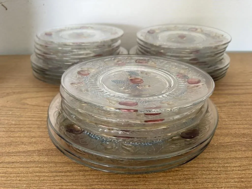 Antique Westmoreland glass Della Robbia plates