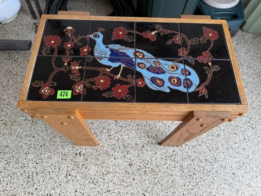 Peacock side table