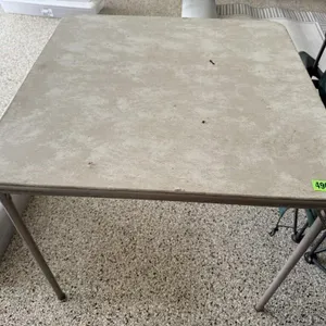 Folding square card table