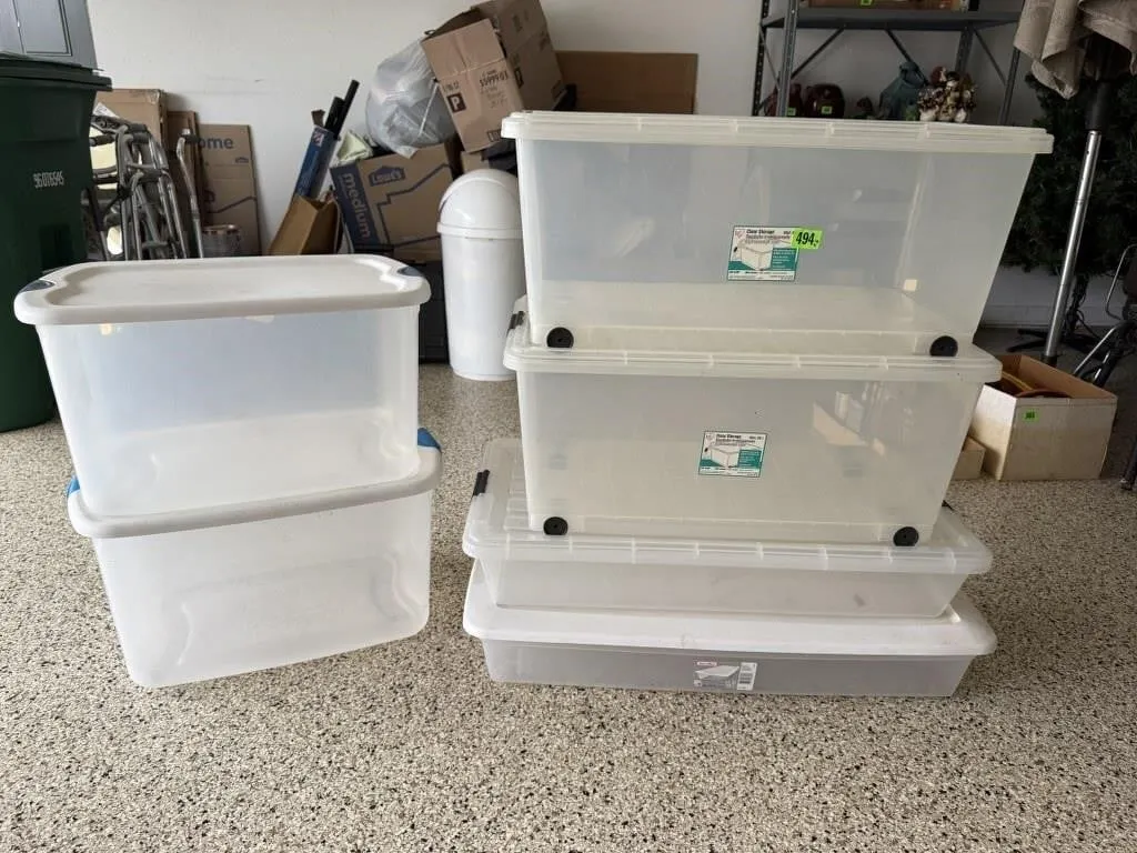 Empty storage containers (6)