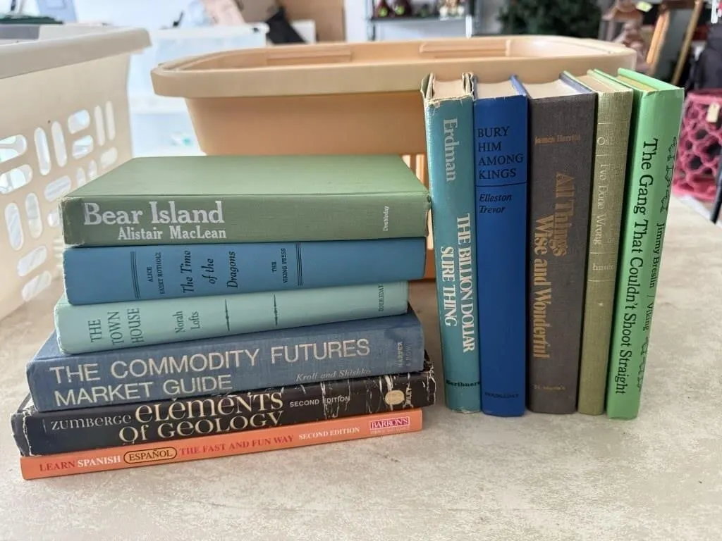 Shopping basket, books