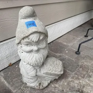 Concrete garden gnome