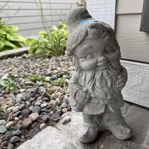 Concrete garden gnome