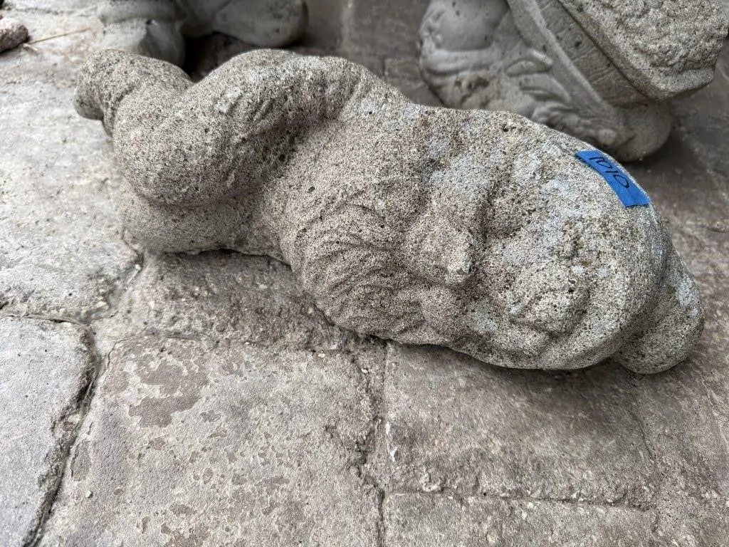 Concrete garden gnome