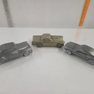 3 - 1978 Banthrico Pewter Car Banks