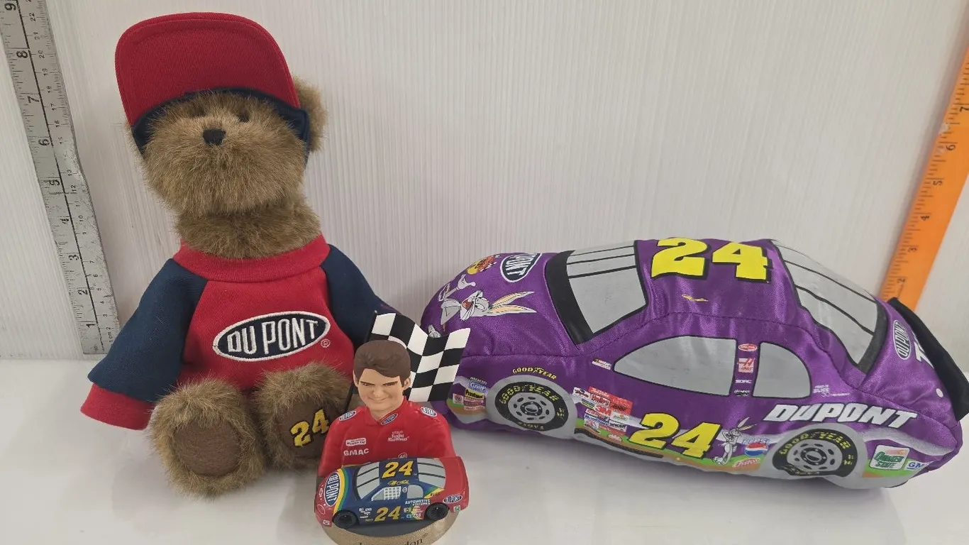 Jeff Gordon Items - Stuffy, Pillow Car & 1997 Ornament