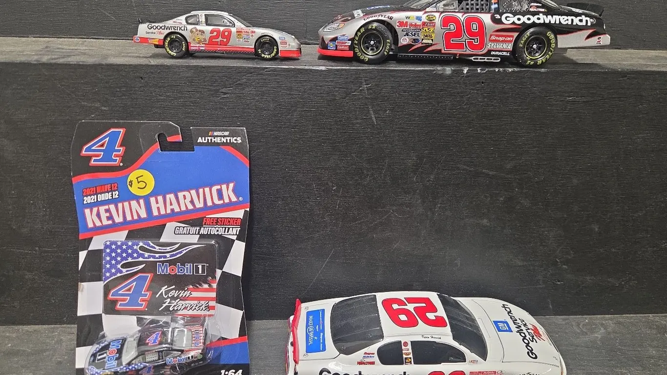 2 - 1/24 Kevin Harwick Cars - one is body only