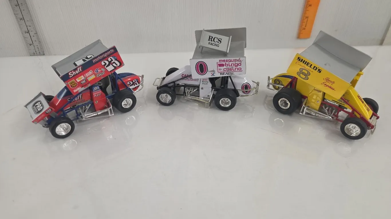 3 - 1/24 Sprint Cars - Aulby Whitlock, Randy Smith & Frankie Kerr