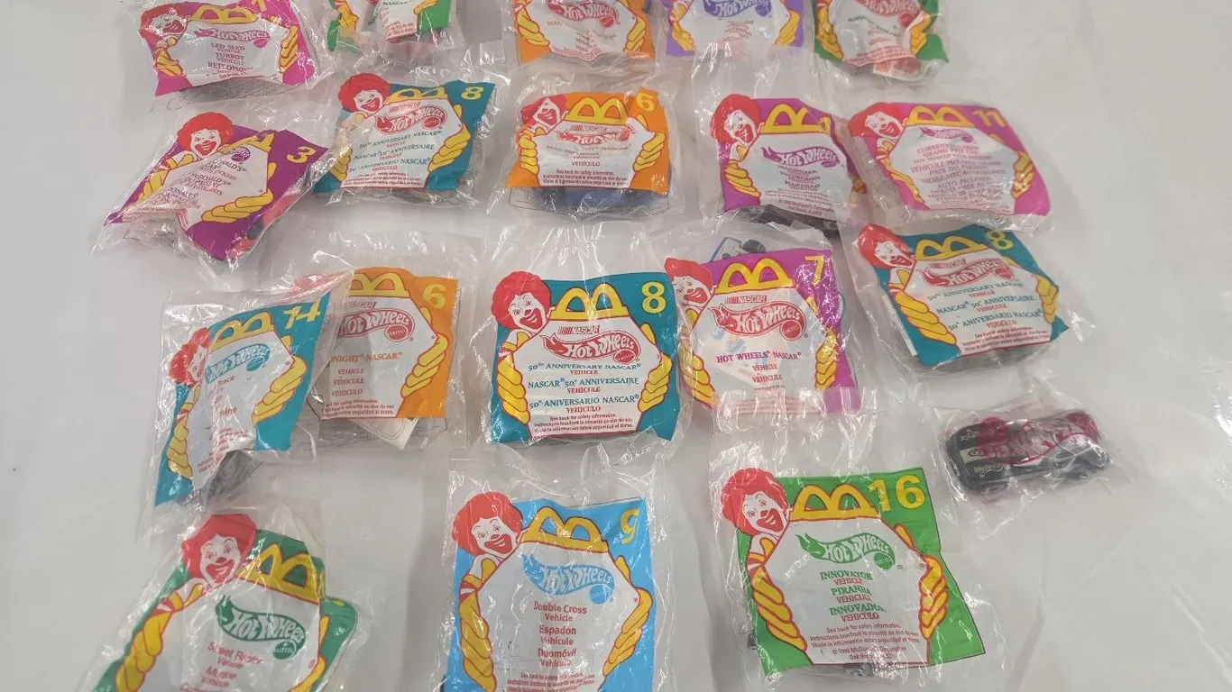 Variety of McDonald's Hot Wheels Toys