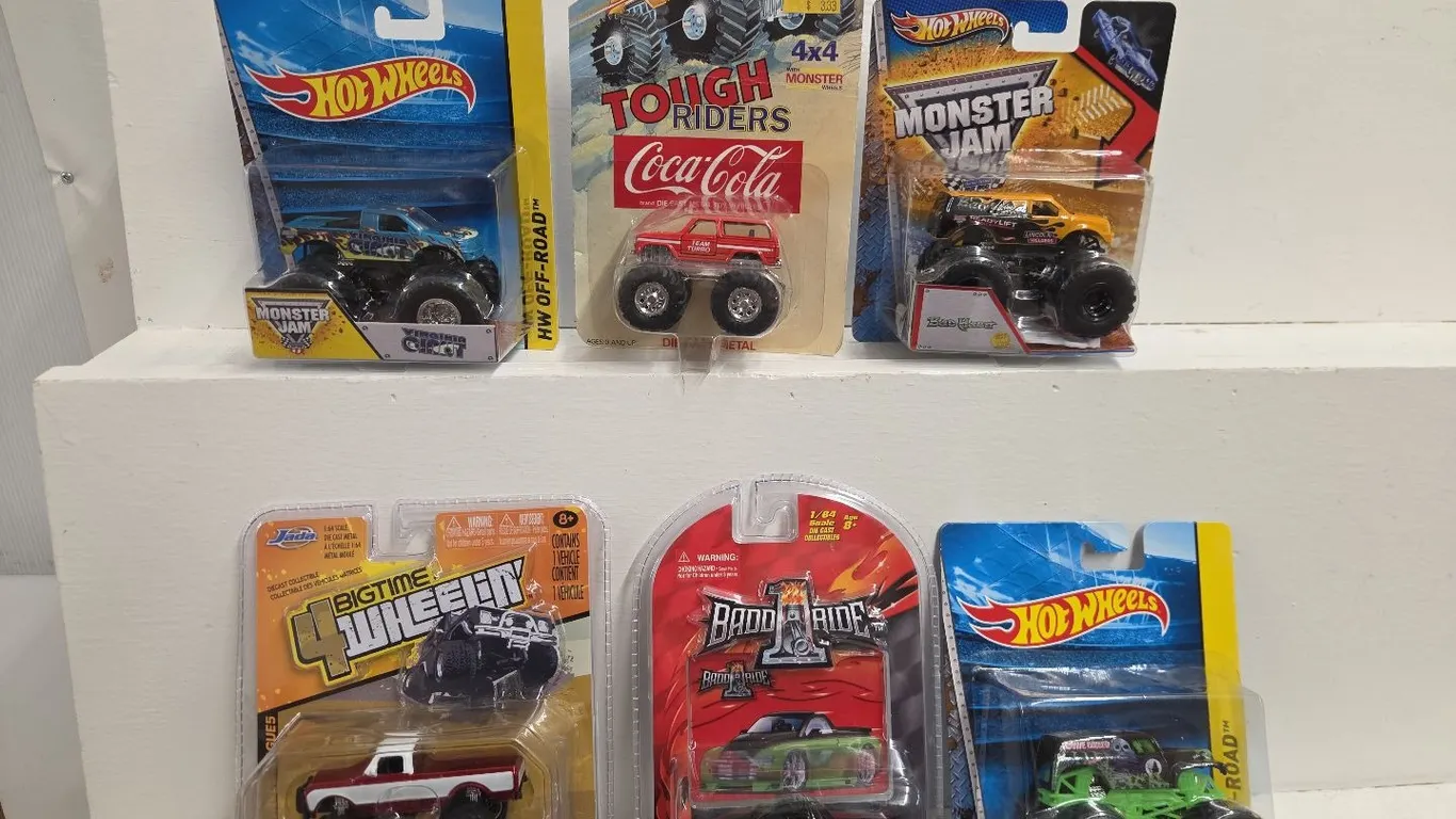 7 - 1/64 Monster Trucks - Some Hot Wheels, NIB