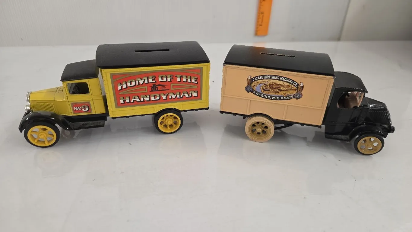 1926 Bull Dog Bank - JI Case & 1931 Hawkeye Bank - Home Hardware