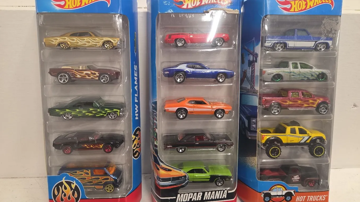 3 - Hot Wheels Packs, HW Flames, Mopar Mania & Hot Trucks - NIB