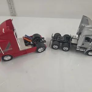 2 - 1/32 Semi Tractors, International 8600 & Freightliner COE w/ custom air lines added