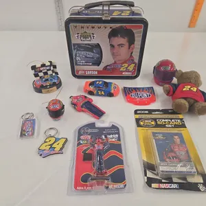 Jeff Gordon Items - Lunch box, pencil sharpener, xmas ornaments, magnets, collector cards, etc.