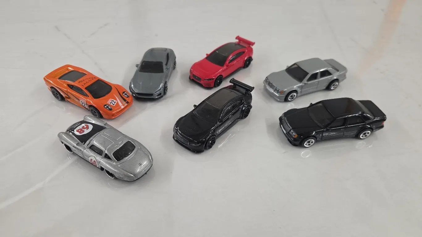 7 - 1/64 Jaguar & Mercedes Benz Cars