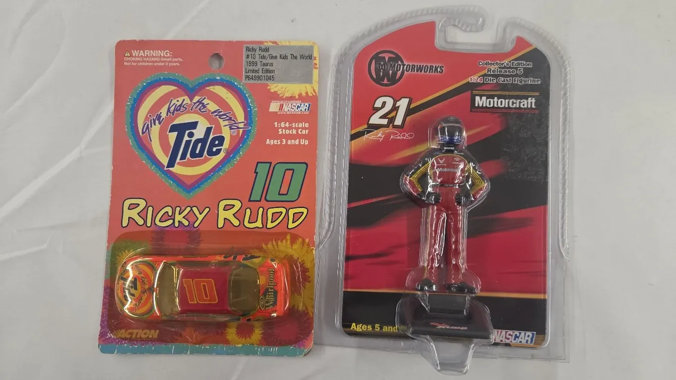 Ricky Rudd Items - 1/64 NASCAR, NIB & 1/24 Action Figure, collector's ed. - new in package