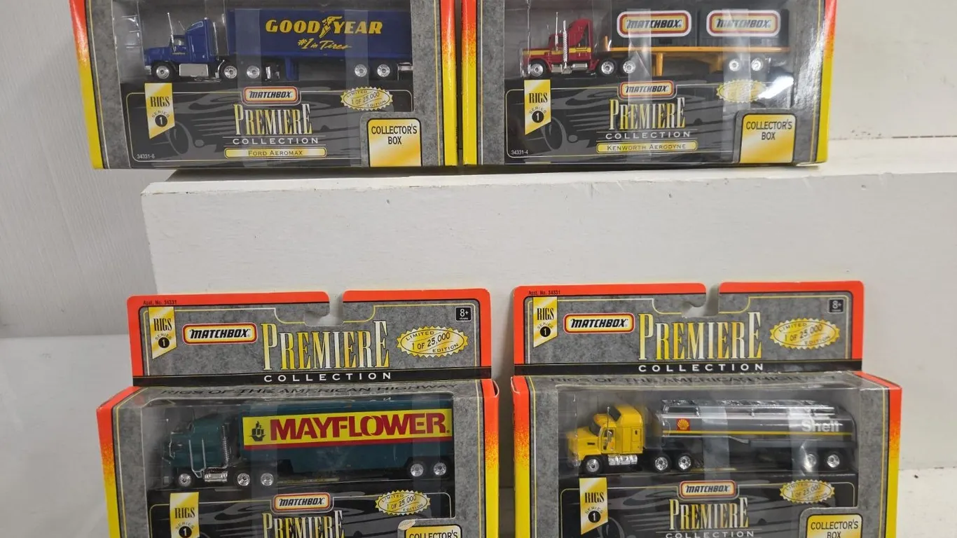 4 - Matchbox Semi Sets - Good Year Ltd. Ed., Matchbox Ltd. Ed., Mayflower Ltd. Ed., & Shell Ltd. Ed.
