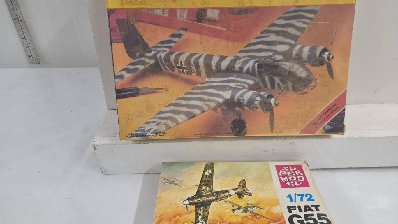 1/72 Fiat G55 Plane Model & Junkers JU-188 Plane Model - NIB