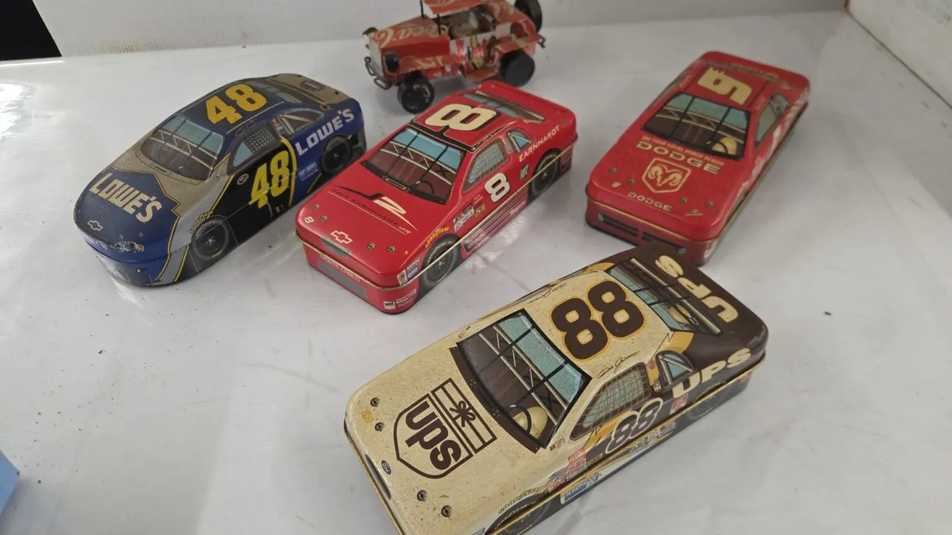 4 - NASCAR Collector Tins - need to be cleaned