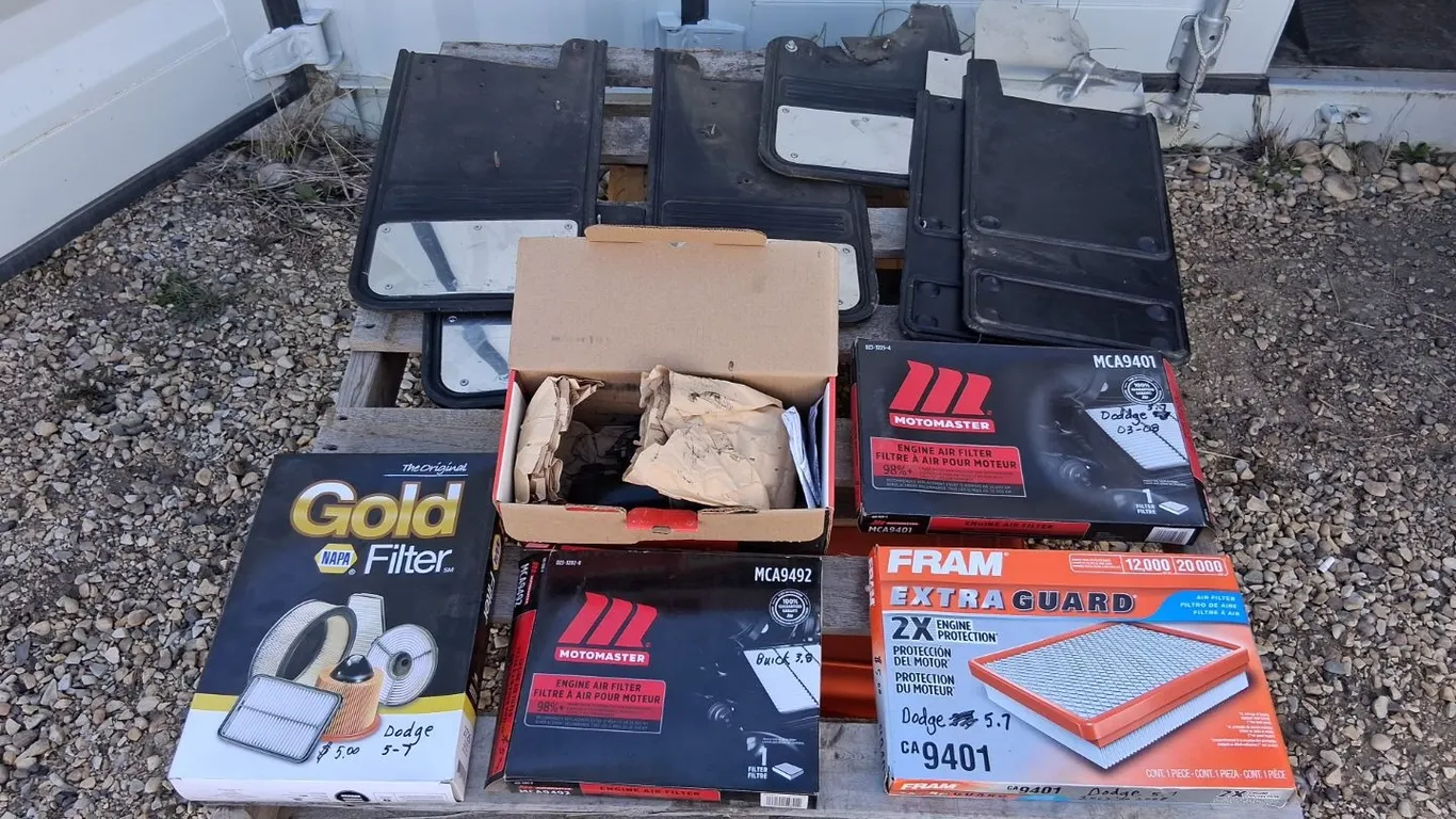 Assorted Air Filters and Mudflaps (WC)