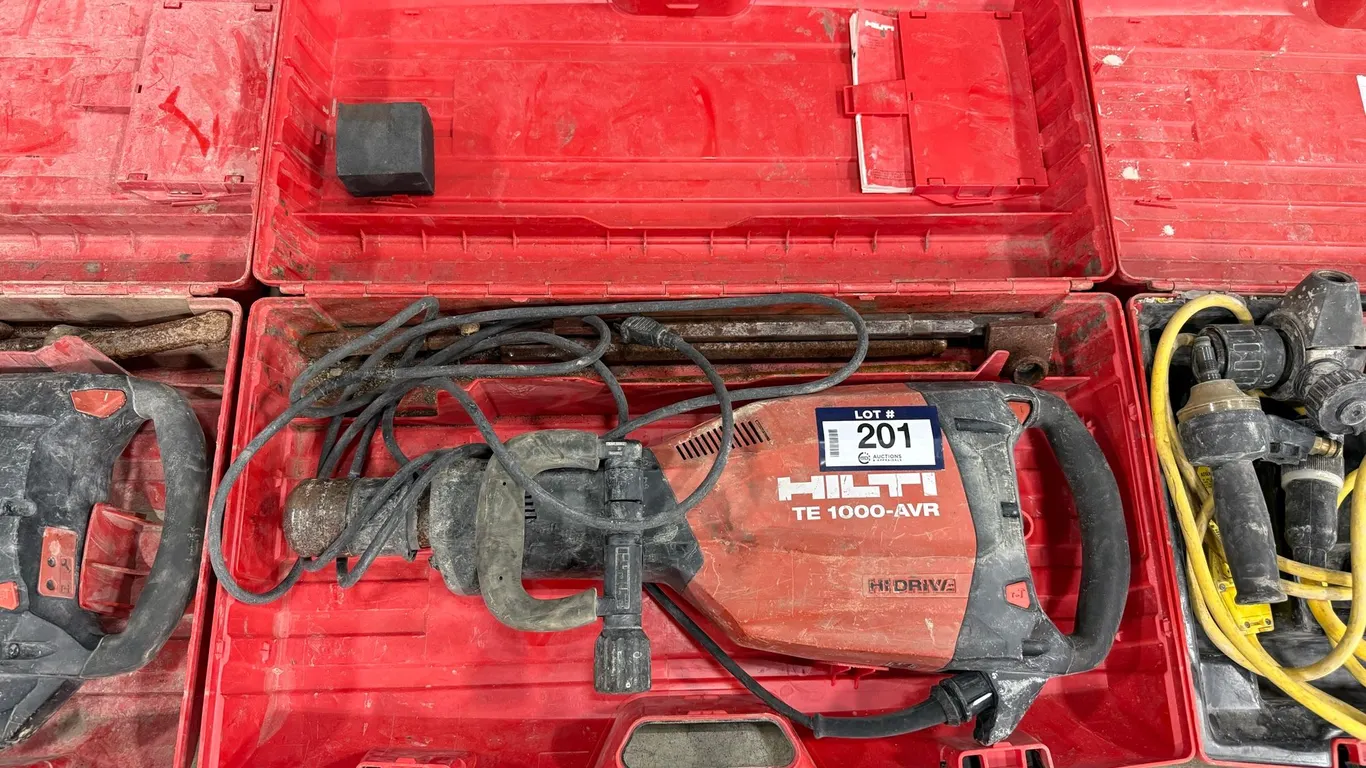 HILTI TE 1000-AVR Demolition Hammer w/ Case, Bits