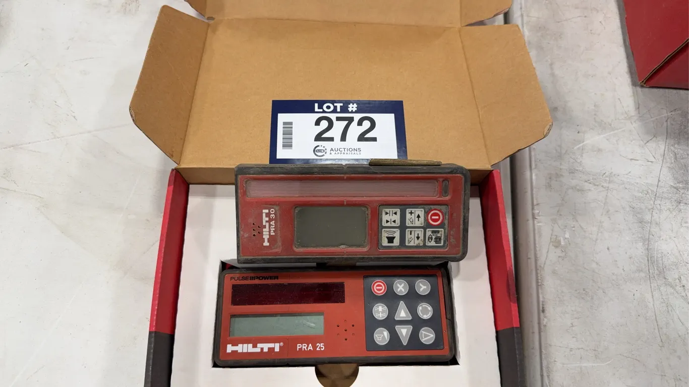 Lot of (1) HILTI PRA 25 Laser Remote and (1) HILTI PRA 30 Laser Remote