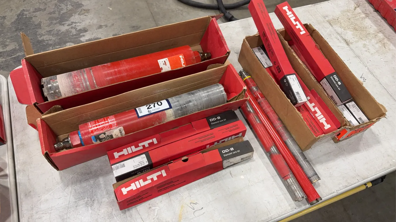 Lot of (16) Asst. HILTI Core Bits