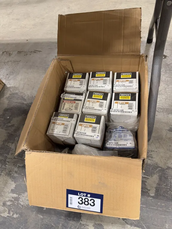 Lot of (8) Boxes of Asst. Simpson Strong-Tie Anchors