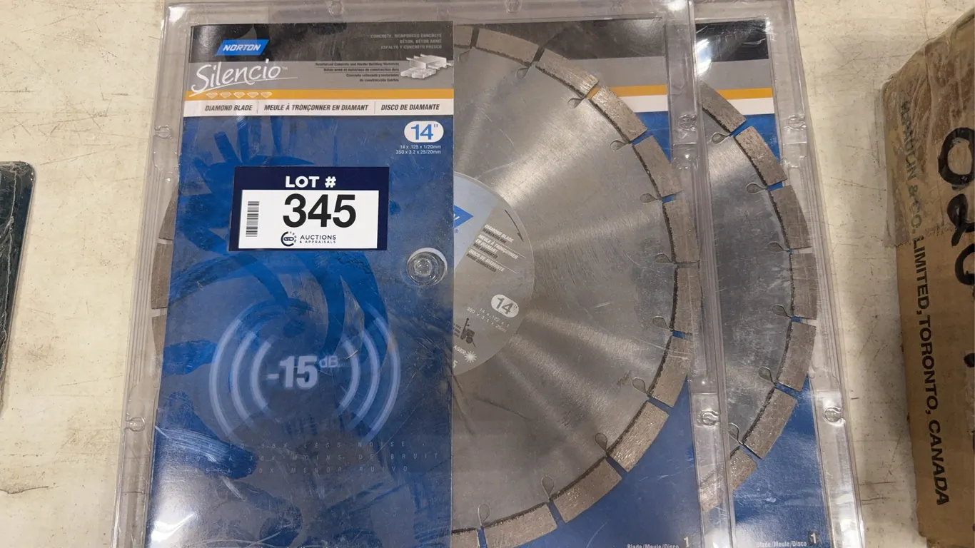 Lot of (2) Norton Silencio 14” Diamond Blades