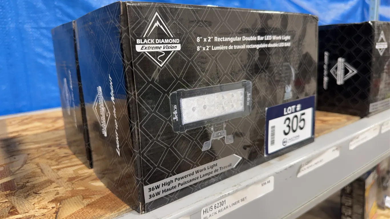 Lot of (2) Black Diamond Extreme Vision 8” X 2” Rectangle Double-Bar LED Work Light, 36W