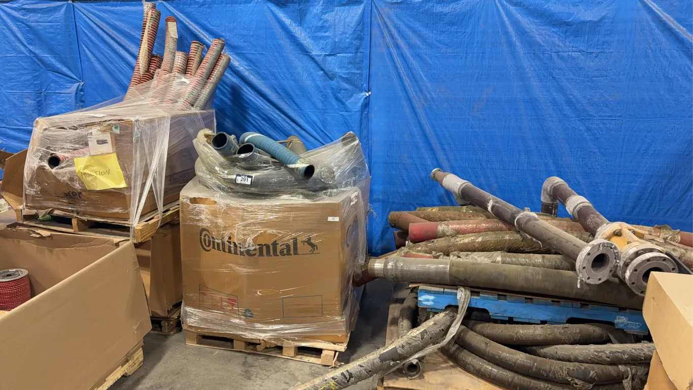 Lot of (4) Pallets of Lengths of Asst. Heavy Duty Hose
