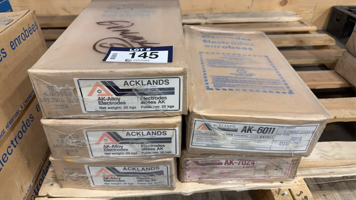 Lot of (5) Boxes of Asst. Acklands Welding Electrodes