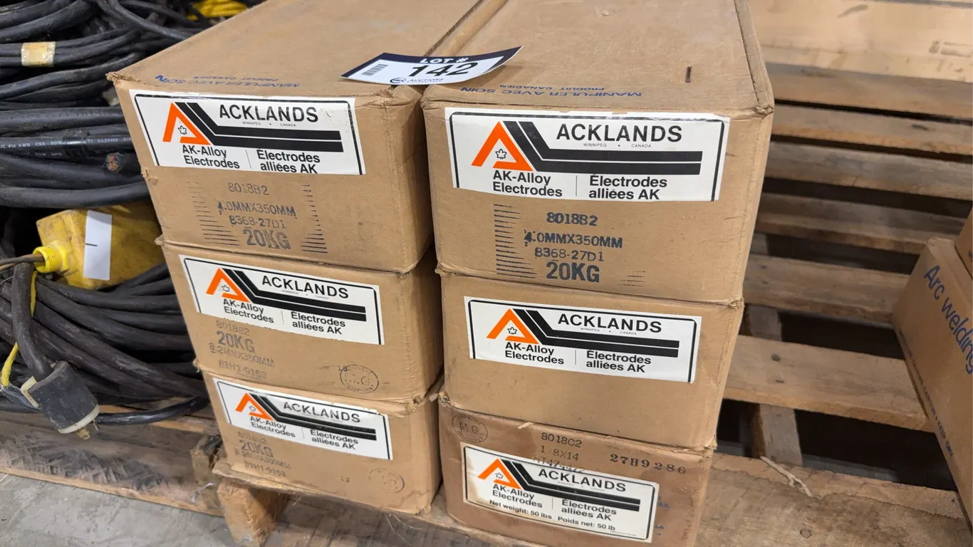 Lot of (6) Boxes of Asst. Acklands Welding Electrodes